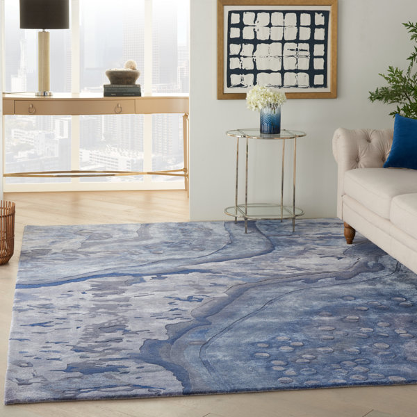 Darya Home Versailles Handmade Blue Rug Wayfair